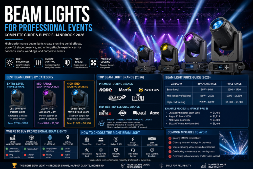 best beam lights for professional events