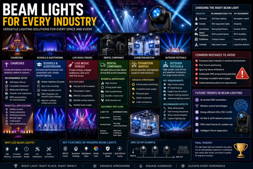 beam lights for events