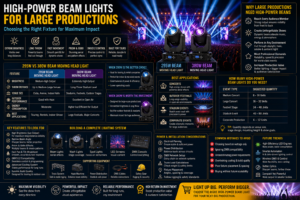 high-power beam lights for large productions