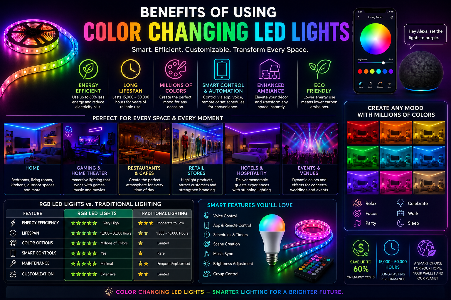 Benefits of Color Changing LED Lights