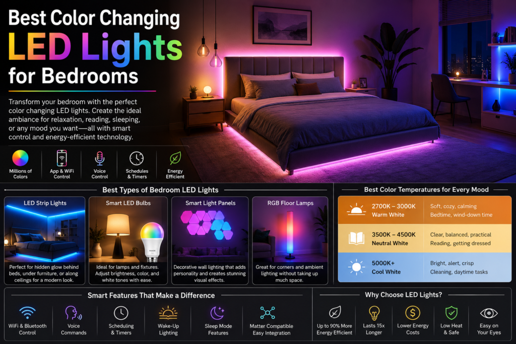 Color Changing LED Lights for Bedrooms