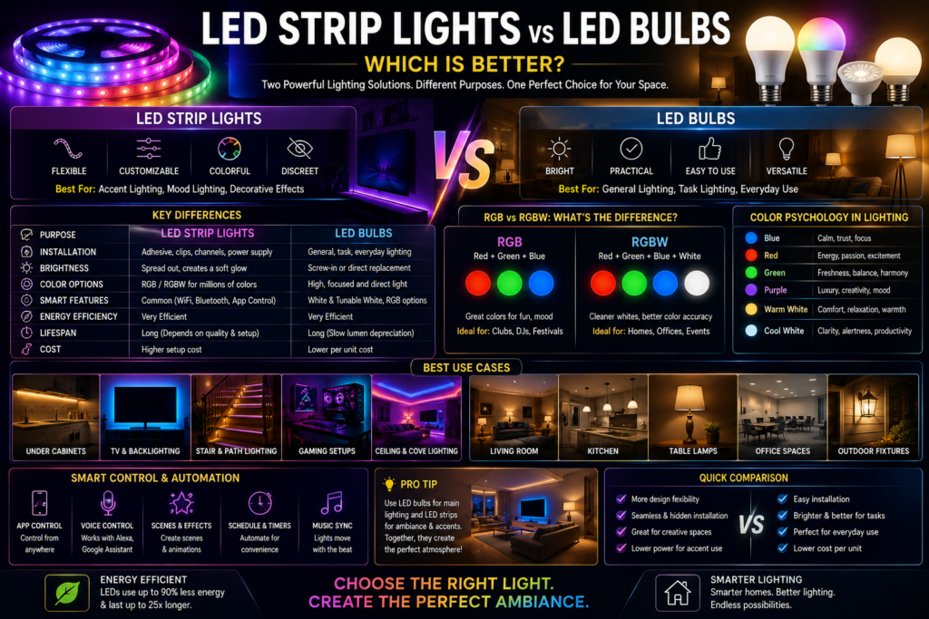 LED Strips vs Bulbs